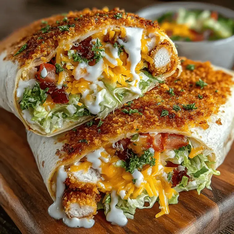 If you're searching for a dish that combines crispy, mouthwatering flavors with fresh, vibrant ingredients, look no further than Crispy Ranch Chicken Tender Wraps. This delightful recipe is not only a crowd-pleaser but also an ideal choice for a quick lunch, satisfying dinner, or even a picnic treat. The combination of crunchy chicken tenders, creamy ranch dressing, and crisp vegetables wrapped in a soft tortilla creates a harmonious blend of taste and texture that is hard to resist.