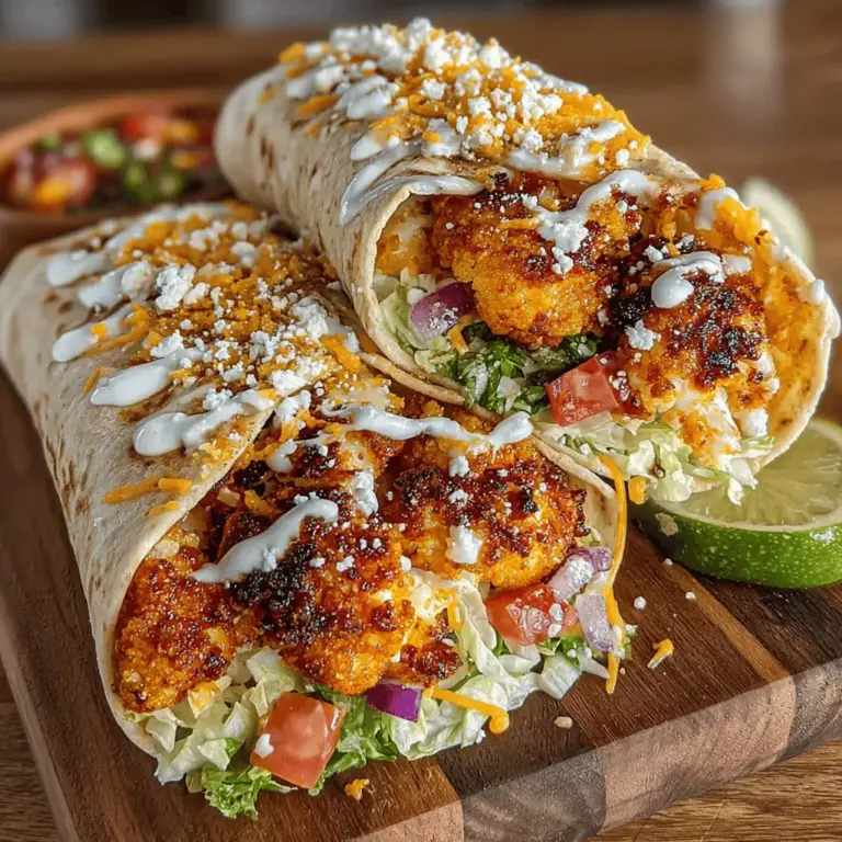 In the realm of healthy eating, Zesty Buffalo Cauliflower Wraps stand out as a delicious and health-conscious alternative to traditional wraps. With an increasing number of people embracing plant-based lifestyles, recipes that highlight the versatility of vegetables have gained significant traction. Cauliflower, in particular, has won hearts and taste buds alike, proving to be a remarkable substitute for meat in various dishes. This recipe not only satisfies your cravings for bold flavors but also provides a nourishing option that can be enjoyed on multiple occasions, from casual lunches to vibrant dinner parties.