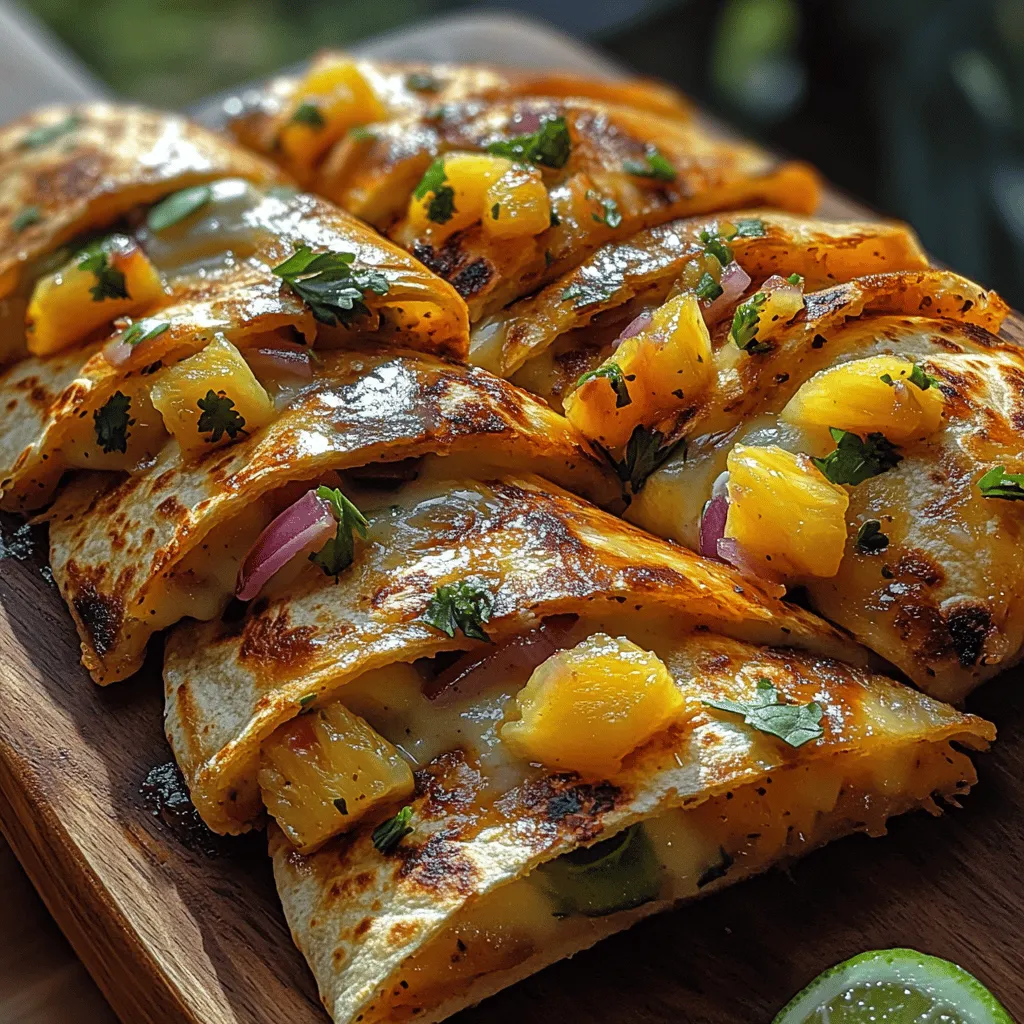 If you're looking to add a burst of flavor and excitement to your meal repertoire, the Zingy Pineapple Salsa Qesadillas are an exceptional choice. This dish marries the savory goodness of quesadillas with the bright, refreshing notes of pineapple salsa, creating a perfect harmony of flavors that’s sure to tantalize your taste buds. Whether you’re a seasoned cook or just starting your culinary journey, this recipe is easy to follow, making it an enjoyable experience for everyone, including families looking for a fun and interactive meal idea.
