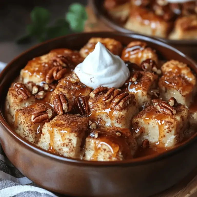 Bread pudding, a classic comfort dessert, has a unique way of evoking nostalgia while simultaneously tantalizing the palate. Among its various iterations, the Buttery Caramel Pecan Bread Pudding stands out as a luxurious twist on the traditional recipe, merging the rich flavors of caramel and pecans with the soft, custardy texture of bread pudding. This recipe is not just about satisfying a sweet tooth; it's an indulgent experience that brings warmth and comfort to any occasion.