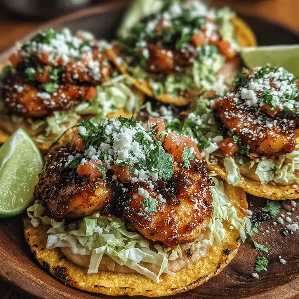 Garlic Chili Butter Shrimp Tostadas are a delightful culinary creation that marries the vibrant flavors of succulent shrimp with the satisfying crunch of a tostada. This dish not only tantalizes the taste buds but also offers a perfect balance of textures, making it a favorite for both casual dinners and festive gatherings. The allure of this recipe lies in its simplicity and the ability to elevate ingredients into a gourmet experience.