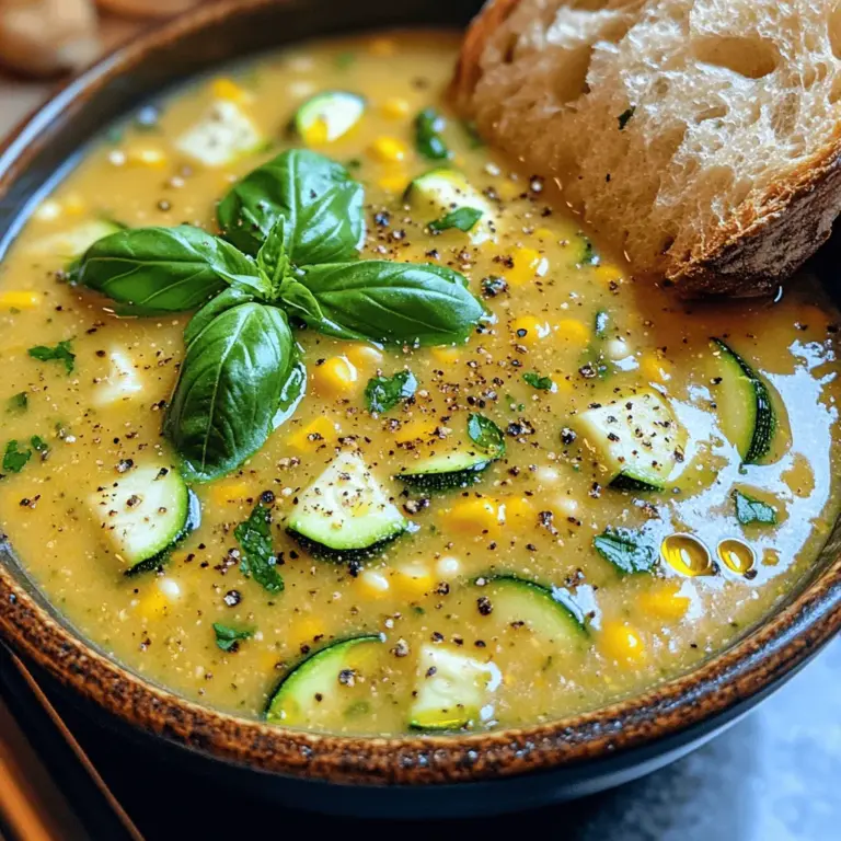There’s something undeniably comforting about a warm bowl of soup, especially when it’s crafted from the freshest seasonal ingredients. Enter the Sunny Corn & Zucchini Bliss Soup, a vibrant dish that captures the essence of summer in every spoonful. Inspired by the abundance of sweet corn and tender zucchini, this recipe marries the sweetness of fresh vegetables with creamy textures to create a satisfying meal that can be enjoyed year-round.
