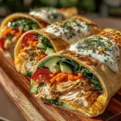 Step into the vibrant world of flavors with our Lemon Zest Delight Wraps. These wraps are more than just a meal; they are a celebration of freshness and health, making them an excellent choice for anyone looking to enjoy a balanced diet without sacrificing taste. The zesty brightness of lemon pairs beautifully with an array of fresh vegetables, delivering a delightful crunch in every bite. Whether you are seeking a quick lunch option or a light dinner that leaves you feeling satisfied, this recipe caters to both meat lovers and vegetarians alike.