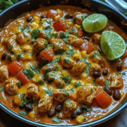 When it comes to weeknight dinners that are both satisfying and simple, the Creamy Chicken Taco Skillet stands out as a go-to favorite. This dish combines the comforting flavors of traditional tacos with a creamy twist, resulting in a vibrant and hearty meal that the whole family will love. The colorful medley of ingredients not only makes for an eye-catching presentation but also delivers a delicious explosion of taste in every bite. Perfect for busy evenings, this one-pan meal reduces cleanup time while maximizing flavor, making it an ideal choice for families looking to enjoy a wholesome dinner without the fuss.