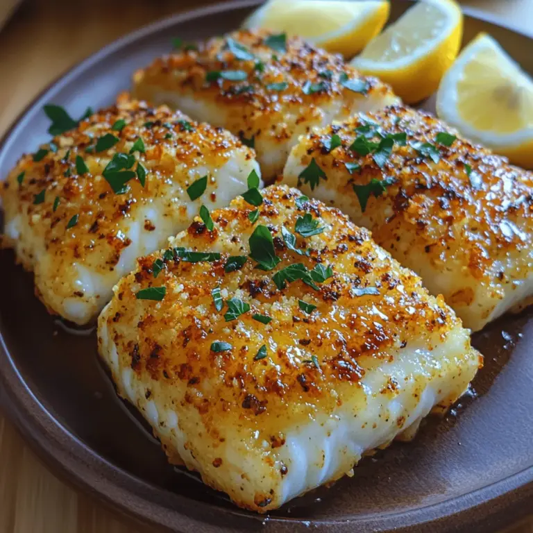 Crispy Parmesan Crusted Cod is not only a delightful dish but also a testament to the beauty of homemade cooking. This recipe is significant for its ability to transform a simple fish fillet into a gourmet experience, showcasing the delicate flavors of cod combined with the rich, nutty taste of Parmesan cheese. For many, the culinary experience is not just about nourishment; it’s about the joy of creating something delicious and healthy from scratch. Homemade meals allow us to connect with our food, ensuring that every bite is crafted with care and thoughtfulness.