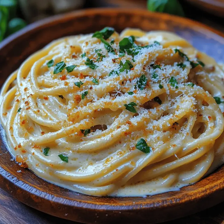 Indulging in a bowl of Creamy Basil Alfredo Spaghetti is like giving yourself a warm hug on a plate. This delightful dish marries the rich, velvety texture of Alfredo sauce with the fresh, aromatic notes of basil, creating a comforting meal that's perfect for any occasion. Whether you're looking to impress guests at a dinner party or simply treat yourself and your family to a delightful weeknight meal, this recipe hits all the right notes. Its creamy consistency and vibrant flavor profile make it a standout option for pasta lovers everywhere.