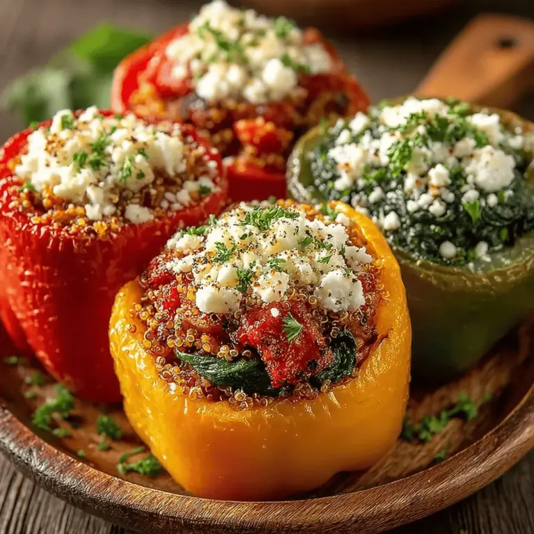 If you're on the hunt for a delicious, nutritious meal that bursts with Mediterranean flavors, look no further than Zesty Greek Turkey and Feta Stuffed Peppers. This dish artfully combines lean ground turkey, zesty feta cheese, and a colorful array of fresh vegetables, all encased in vibrant bell peppers. The origins of stuffed peppers can be traced back to various cuisines around the world, but this Greek-inspired version elevates the classic recipe with aromatic herbs and spices that are synonymous with the region.