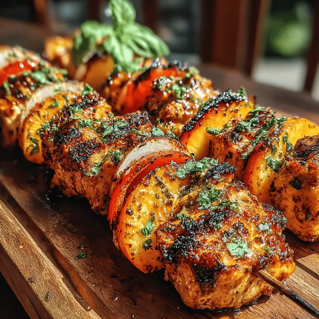 As the sun shines brighter and the days grow longer, there’s nothing quite like the taste of grilled chicken and peach skewers to celebrate the essence of summer. This dish captures the season's spirit with its vibrant colors and delightful combination of flavors. The savory, juicy chicken pairs beautifully with the sweet, caramelized peaches, creating a symphony of taste that dances on the palate. Whether you’re hosting a backyard barbecue or enjoying a casual family dinner, these skewers are sure to impress.