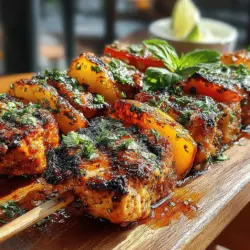 As the sun shines brighter and the days grow longer, there’s nothing quite like the taste of grilled chicken and peach skewers to celebrate the essence of summer. This dish captures the season's spirit with its vibrant colors and delightful combination of flavors. The savory, juicy chicken pairs beautifully with the sweet, caramelized peaches, creating a symphony of taste that dances on the palate. Whether you’re hosting a backyard barbecue or enjoying a casual family dinner, these skewers are sure to impress.