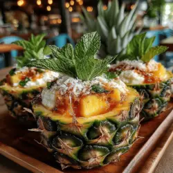Imagine a warm summer day, the sun shining brightly, and the gentle sound of waves lapping against the shore. In the heart of this idyllic scene, you find yourself indulging in a delightful dessert that perfectly encapsulates the essence of a tropical getaway: Tropical Paradise Coconut Pineapple Cups. This delectable recipe combines the sweetness of ripe pineapples with the creamy richness of coconut, creating a refreshing treat that is both satisfying and light.