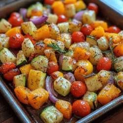 Roasted vegetables have a special charm that captivates both the eye and the palate. Their natural sweetness emerges when subjected to heat, creating a delightful contrast between crispy exteriors and tender interiors. The process of roasting not only enhances the flavors of the vegetables but also brings out their vibrant colors, making them an enticing addition to any meal. Among the many variations of roasted vegetables, the Crunchy Roasted Rainbow Veggies stand out as a particularly appealing option. This recipe showcases an array of colorful vegetables that are not just visually stunning but also packed with nutrients.