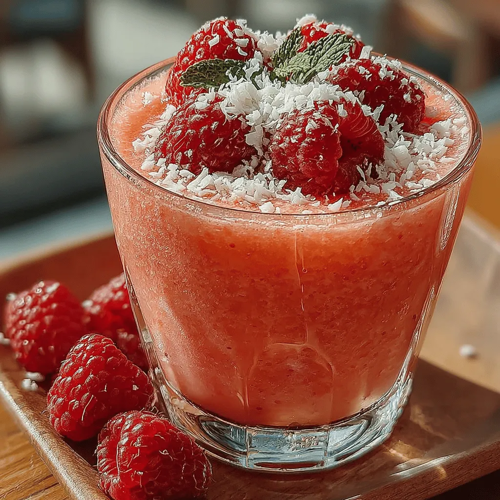 Vanilla extract is a powerhouse ingredient that elevates the flavor profile of smoothies. When added to your Frozen Raspberry Coconut Smoothie, it brings a creamy warmth that balances the tartness of the raspberries and the richness of the coconut. The subtle sweetness of vanilla enhances the overall flavor without overpowering the natural ingredients.