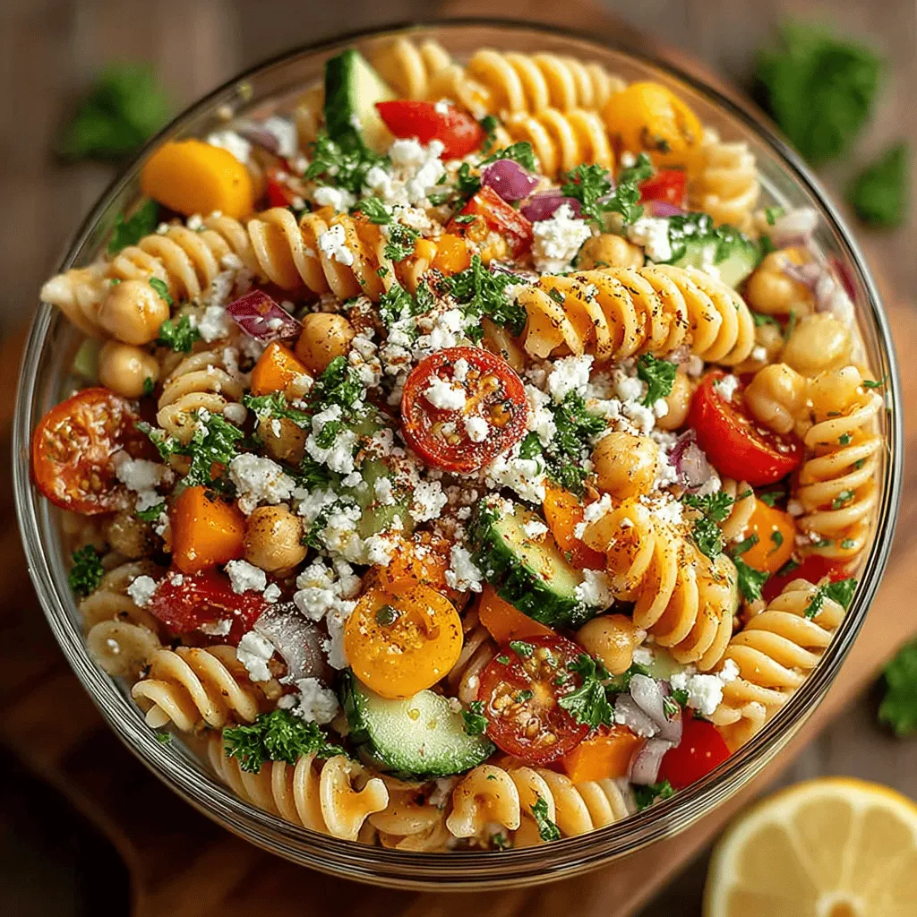 In the fast-paced world we live in, finding quick, nutritious meal options can be a challenge. Enter the Chickpea Delight Pasta Salad—a vibrant, flavorful dish that not only satisfies your hunger but also nourishes your body. This refreshing salad artfully combines the wholesome goodness of whole wheat pasta with the protein-packed benefits of chickpeas and a colorful array of fresh vegetables. Whether you're looking for a light lunch, a dish for a potluck, or a healthy side to accompany your dinner, this recipe strikes the perfect balance between taste and nutrition.