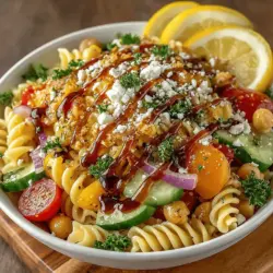 In the fast-paced world we live in, finding quick, nutritious meal options can be a challenge. Enter the Chickpea Delight Pasta Salad—a vibrant, flavorful dish that not only satisfies your hunger but also nourishes your body. This refreshing salad artfully combines the wholesome goodness of whole wheat pasta with the protein-packed benefits of chickpeas and a colorful array of fresh vegetables. Whether you're looking for a light lunch, a dish for a potluck, or a healthy side to accompany your dinner, this recipe strikes the perfect balance between taste and nutrition.