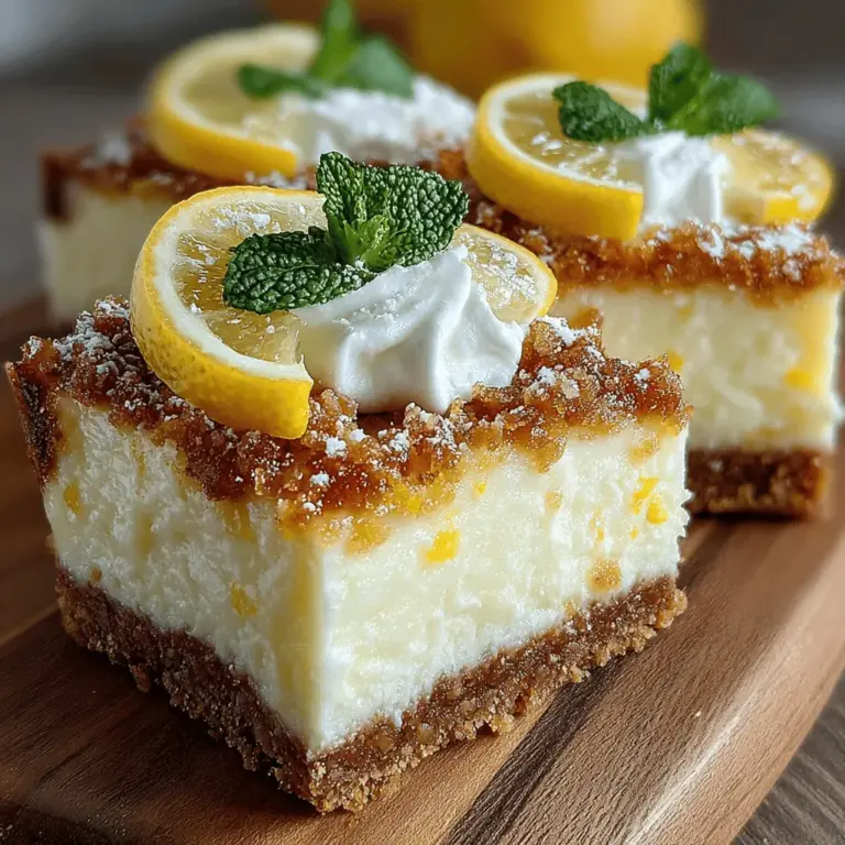 To create the perfect Zesty Frozen Lemonade Pie Bars, it's essential to understand the role of each ingredient and how they contribute to the final product. Each component plays a vital part in achieving the desired flavor profile and texture, ensuring that every bite is a delightful experience.