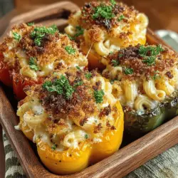 In the world of comfort food, few dishes evoke the same level of nostalgia and satisfaction as mac and cheese. Its creamy texture and rich flavor have made it a staple in households across the globe. Now, imagine taking this beloved classic and elevating it to new heights by incorporating it into vibrant bell peppers. Golden Mac and Cheese-Stuffed Peppers are not only a feast for the eyes but also a delightful culinary experience that will please the whole family.
