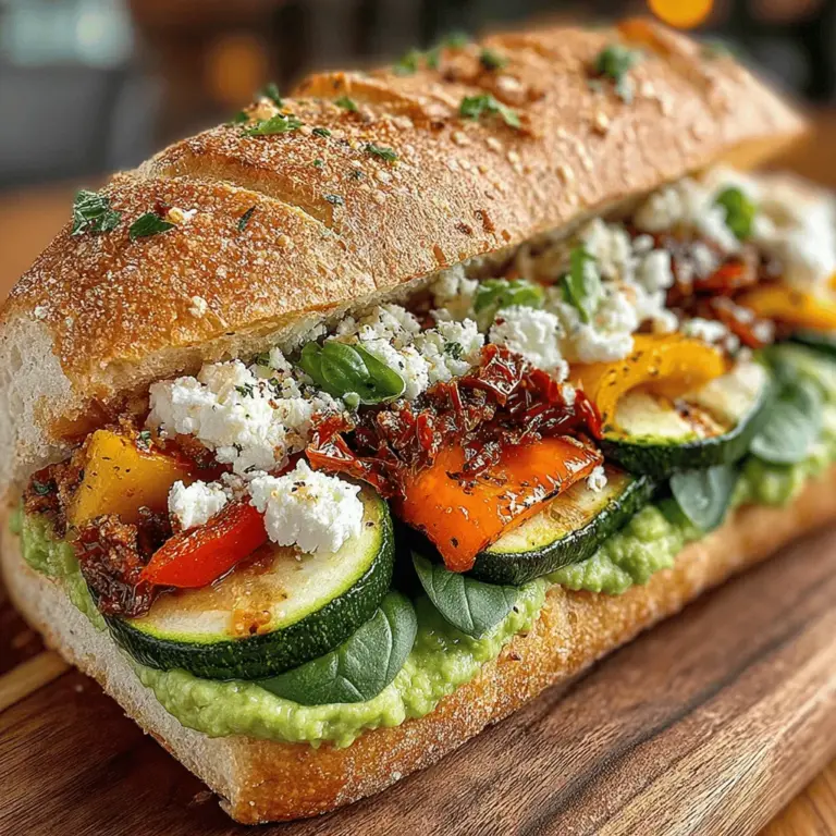 When it comes to lunch or a light dinner, it's easy to fall into the routine of sandwiches that lack excitement and flavor. Enter the Zesty Italian Veggie Sandwich, a vibrant and wholesome option that promises to elevate your mealtime experience. This sandwich is not just a feast for the eyes but also a celebration of fresh vegetables and Mediterranean flavors that will tantalize your taste buds. Whether you're a vegetarian, looking to incorporate more plant-based meals into your diet, or simply craving something delicious and nutritious, this sandwich fits the bill.