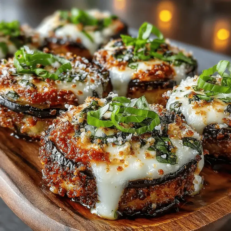 In a world where healthy eating can often feel restrictive and bland, mini eggplant pizza bites offer a delicious solution that satisfies your cravings without the guilt. These bite-sized wonders combine the rich flavors of marinara sauce, gooey mozzarella cheese, and the unique texture of roasted eggplant. They are perfect as an appetizer or a light snack, making them a versatile choice for any occasion. Whether you're hosting a gathering or preparing a simple family dinner, mini eggplant pizza bites are not only easy to prepare but also visually appealing, ensuring they will be a hit with your guests.