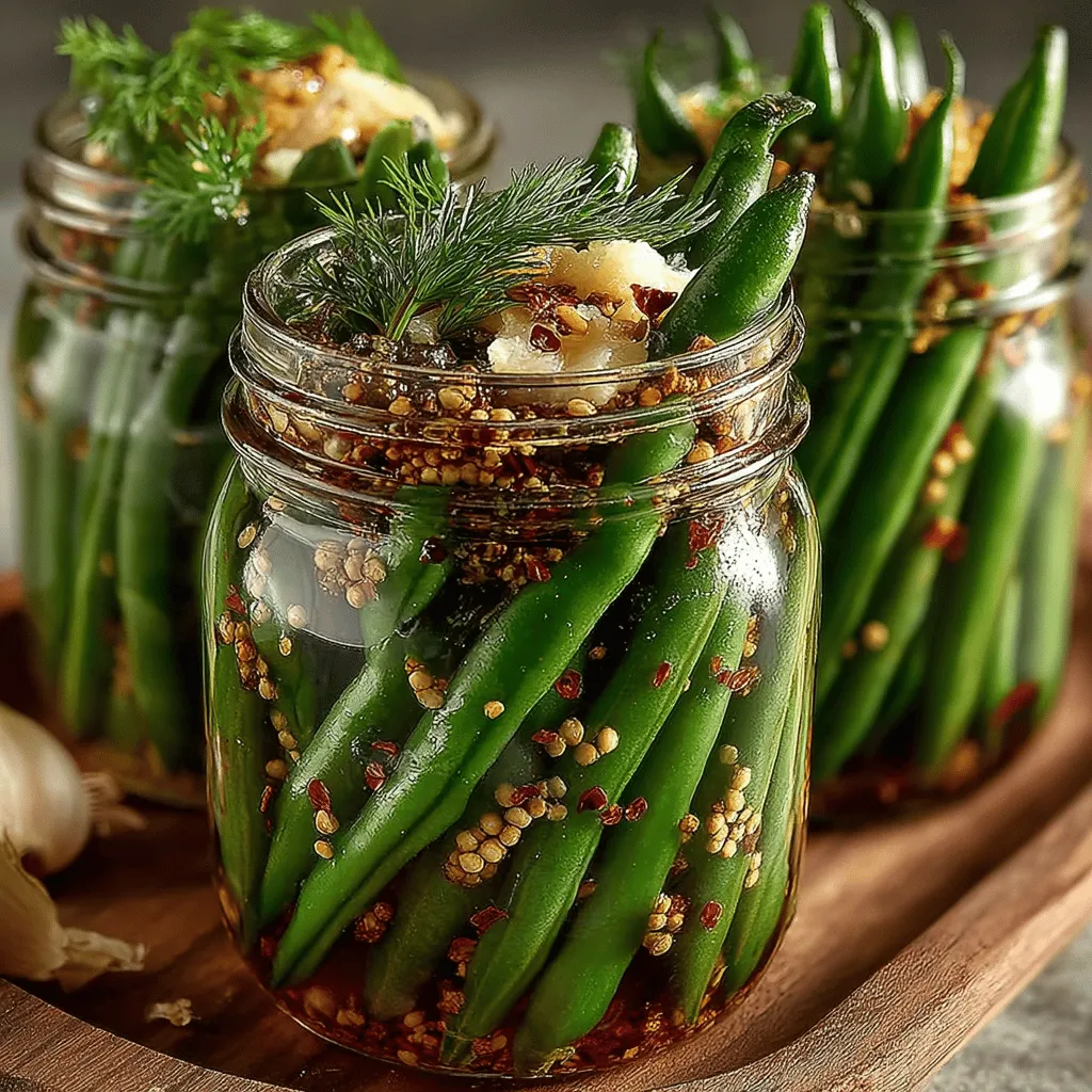 The first step in creating your Quick & Zesty Dilly Beans is to prepare the green beans properly. Blanching is a crucial technique that not only helps to preserve the vibrant color of your beans but also enhances their flavor and texture. To blanch your beans, bring a large pot of salted water to a rolling boil. Add the cleaned green beans and let them cook for about 2-3 minutes. Once they are bright green and tender-crisp, immediately transfer them to a bowl of ice water. This ice bath method halts the cooking process, ensuring your beans remain crunchy and fresh. After a few minutes, drain the beans and set them aside to cool completely.