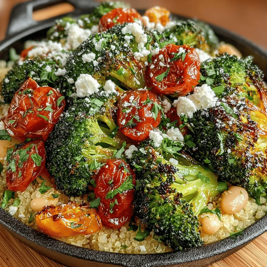 In the realm of plant-based cuisine, the Roasted Broccoli and White Bean Bowl stands out as a vibrant and nutritious dish that not only pleases the palate but also nourishes the body. This bowl is a celebration of wholesome ingredients, featuring tender roasted broccoli and creamy white beans, all tossed together in a medley of flavors that are sure to delight. Rich in vitamins and minerals, this dish is not just a feast for the eyes; it offers a wealth of health benefits, making it an ideal choice for those looking to enhance their diet with more plant-based meals.