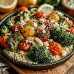 In the realm of plant-based cuisine, the Roasted Broccoli and White Bean Bowl stands out as a vibrant and nutritious dish that not only pleases the palate but also nourishes the body. This bowl is a celebration of wholesome ingredients, featuring tender roasted broccoli and creamy white beans, all tossed together in a medley of flavors that are sure to delight. Rich in vitamins and minerals, this dish is not just a feast for the eyes; it offers a wealth of health benefits, making it an ideal choice for those looking to enhance their diet with more plant-based meals.