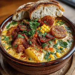 At the heart of Cozy Creamy Corn Chowder lies corn—a staple ingredient that not only provides sweetness but also a unique texture that enhances the overall dish. Corn is a versatile vegetable, celebrated for its natural sugars and satisfying crunch. It’s packed with vitamins A, B, C, and several essential minerals, making it a nutritious choice for your chowder.