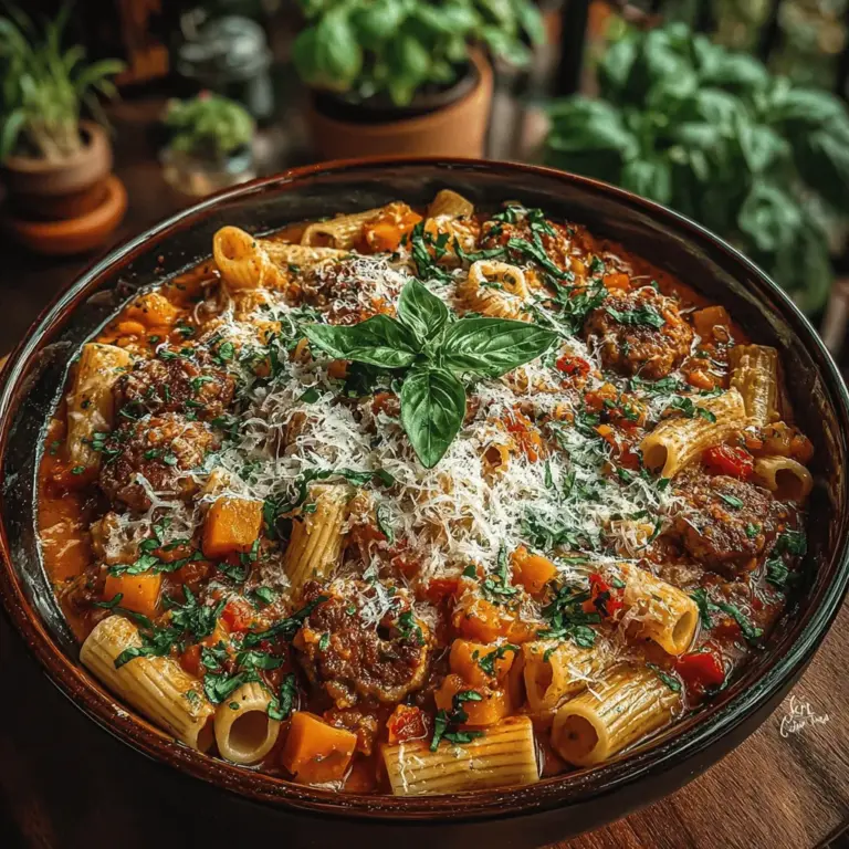 As the leaves begin to change colors and the air turns crisp, nothing warms the soul quite like a hearty meal. This Autumn Bliss Crockpot Chicken Sausage Pasta is the perfect dish to embrace the flavors of fall while enjoying the convenience of slow cooking. Combining savory chicken sausage, vibrant vegetables, and comforting pasta, this recipe is not only delicious but also easy to prepare. Whether you're hosting a family dinner or looking for a weeknight meal that practically cooks itself, this crockpot recipe will quickly become a seasonal favorite.