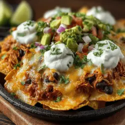 If you're searching for the perfect dish to serve at your next gathering or a satisfying meal for a cozy night in, look no further than Spicy Hatch Chili Chicken Nachos. This recipe combines the comforting crunch of tortilla chips with the delightful kick of Hatch green chilies, making it a standout option for nacho lovers. With layers of shredded chicken, beans, and gooey cheese, topped with fresh ingredients, these nachos are not only a feast for the eyes but also a treat for the taste buds.