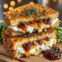 In the world of culinary creativity, the Fig Jam Sandwich Melt stands out as a delightful and innovative take on the classic grilled cheese. This unique recipe combines the luscious sweetness of fig jam with the creamy richness of cheese, all enhanced by the aromatic notes of fresh thyme. As modern cuisine evolves, there is a growing trend towards sweet-and-savory dishes, and the Fig Jam Sandwich Melt is a perfect embodiment of this movement. It’s not just a sandwich; it’s an experience that tantalizes the taste buds and ignites the imagination.