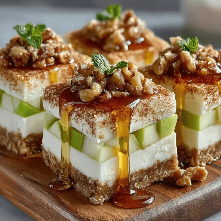 In the realm of healthy desserts, Frozen Yogurt Apple Cinnamon Squares stand out as a delightful and nutritious option that marries flavor with wellness. The combination of creamy Greek yogurt, sweet apples, and warming cinnamon creates a refreshing treat that is perfect for any occasion, whether it be a summer picnic, a family gathering, or a simple weeknight dessert. As health-conscious individuals increasingly seek satisfying yet guilt-free indulgences, this recipe emerges as a beacon of balance, combining indulgent flavors with wholesome ingredients.