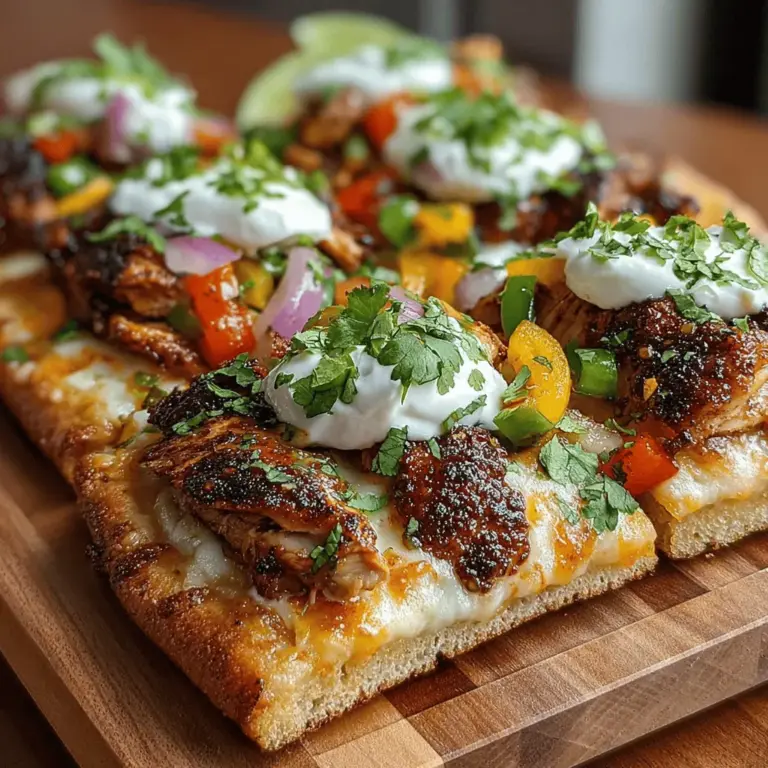 When it comes to creating a dish that embodies the vibrant spirit of festive gatherings, the Fiery Fiesta Grilled Chicken Flatbread stands out as a true crowd-pleaser. This recipe captures the essence of bold flavors and fresh ingredients, offering a delightful balance of spice and zest that is sure to ignite your taste buds. Whether you're hosting a lively dinner party, preparing a quick weeknight meal, or enjoying a casual lunch, this flatbread dish is a versatile option that fits seamlessly into any occasion.