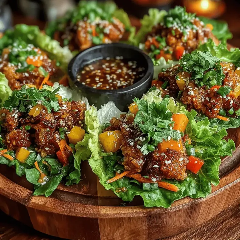 In the world of quick and healthy meals, Sweet & Savory Sticky Honey Soy Chicken Lettuce Cups stand out as a delightful option. This dish is a perfect harmony of sweet and savory flavors, bringing together the rich taste of honey and soy sauce with the fresh crunch of lettuce. Ideal for gatherings, meal prepping, or even a quick weeknight dinner, these lettuce cups are not only delicious but also encapsulate a balance of health and flavor that appeals to a wide range of palates.