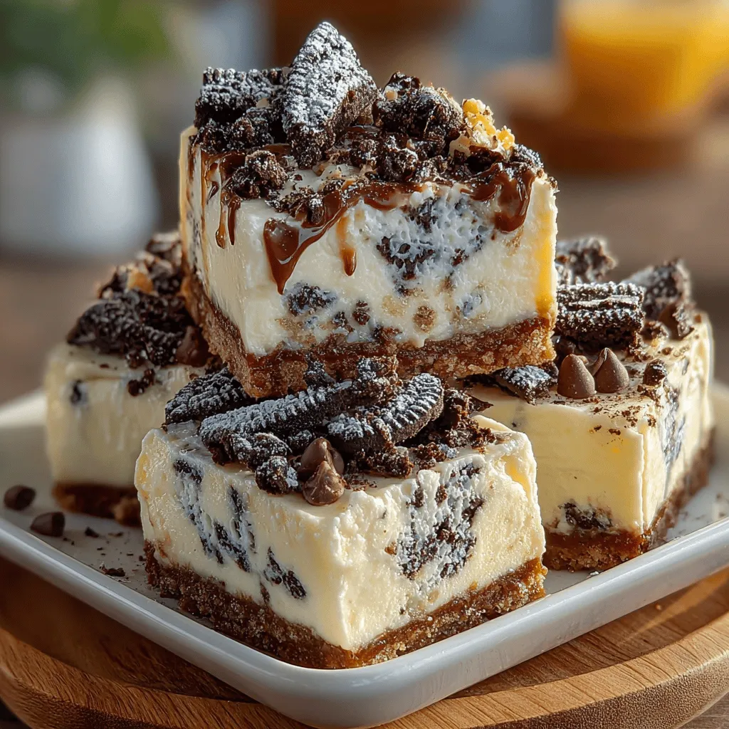 To kick off the creation of your Chill Out Cookies 'n Cream Bars, begin by assembling a large mixing bowl. Combine <strong>2 cups of vanilla yogurt</strong>, <strong>1 cup of heavy cream</strong>, <strong>1 can (14 ounces) of sweetened condensed milk</strong>, <strong>2 teaspoons of vanilla extract</strong>, and <strong>1/4 teaspoon of salt</strong>. Using a whisk, blend these ingredients together until the mixture is smooth and uniform in texture. This creamy base is the heart of your dessert, ensuring that every bite is rich and luscious.” /></p>
</p>
<h2>Combining the Creamy Base</h2>
</p>
<p>To kick off the creation of your Chill Out Cookies ‘n Cream Bars, begin by assembling a large mixing bowl. Combine <strong>2 cups of vanilla yogurt</strong>, <strong>1 cup of heavy cream</strong>, <strong>1 can (14 ounces) of sweetened condensed milk</strong>, <strong>2 teaspoons of vanilla extract</strong>, and <strong>1/4 teaspoon of salt</strong>. Using a whisk, blend these ingredients together until the mixture is smooth and uniform in texture. This creamy base is the heart of your dessert, ensuring that every bite is rich and luscious.</p>
</p>
<p>The vanilla yogurt serves as a healthier alternative to traditional ice cream, introducing a tangy flavor that balances the sweetness of the condensed milk. The heavy cream adds a luxurious body, while the vanilla extract enhances the overall taste profile, making the bars irresistibly delicious.</p>
</p>
<h2>Incorporating the Crunch</h2>
</p>
<p>Once your creamy mixture is ready, it’s time to add the crunch that defines these bars. Gently fold in <strong>1 1/2 cups of crushed Oreo cookies</strong> and <strong>1/2 cup of mini chocolate chips</strong>. Use a spatula for this step, which will help preserve the integrity of the cookies while ensuring they are evenly distributed throughout the creamy base. This combination not only adds texture but also infuses the mixture with the iconic cookies and cream flavor that we all love.</p>
</p>
<p>Be careful not to overmix; you want to maintain noticeable chunks of Oreo for that delightful crunch in every bite. The mini chocolate chips will also melt slightly during freezing, enhancing the overall chocolate flavor without overwhelming the dessert.</p>
</p>
<h2>Preparing for Freezing</h2>
</p>
<p>Now that you’ve incorporated the cookies and chocolate chips, it’s time to prepare for freezing. Line a <strong>9×9-inch square baking pan</strong> with parchment paper, ensuring to leave some overhang on the sides. This will make it easy to remove the frozen bars later. Pour the creamy mixture into the prepared pan, using a spatula to spread it out evenly. Make sure there are no air pockets, as these can affect the texture of the finished product.</p>
</p>
<p>To ensure a smooth surface, you can gently tap the pan on the counter. This will help eliminate any trapped air and give your bars a flawless finish once frozen.</p>
</p>
<h2>Topping for Texture</h2>
</p>
<p>For added flavor and texture, sprinkle an additional <strong>1/2 cup of crushed Oreo cookies</strong> over the top of the mixture before freezing. This not only enhances the visual appeal with a contrasting color but also gives a satisfying crunch with each bite. It’s the perfect finishing touch that makes these bars visually inviting and deliciously enticing.</p>
</p>
<h2>Freezing to Perfection</h2>
</p>
<p>Cover the pan with plastic wrap or a lid, and place it in the freezer. Allow the mixture to freeze for at least <strong>4-6 hours</strong>, or until the bars are firmly set. This step is crucial, as it transforms the creamy mixture into a delightful frozen treat. For best results, consider freezing it overnight, which will allow the flavors to meld beautifully.</p>
</p>
<p>When the bars are fully frozen, the parchment paper overhang will help you lift them out of the pan easily. This ensures that you get clean, even cuts when you’re ready to serve.</p>
</p>
<h2>Serving Suggestions</h2>
</p>
<p>Once the bars are frozen to perfection, it’s time to serve them. Carefully remove the frozen block from the pan using the parchment paper overhang. Place it on a cutting board and cut into squares or rectangles using a sharp knife. If you want cleaner cuts, consider running the knife under hot water and wiping it dry before slicing. This will help prevent any sticking and give you clean, beautiful edges.</p>
</p>
<p>These bars can be enjoyed as a cool, refreshing treat on their own, or you can get creative with your presentation. Consider serving them on a platter with fresh berries or drizzling chocolate sauce on top for an extra touch of decadence. They can also be paired with a scoop of vanilla ice cream for an over-the-top dessert experience.</p>
</p>
<h2>Storing Leftovers</h2>
</p>
<p>If you happen to have any leftovers (which is often unlikely due to their deliciousness), store them in an airtight container in the freezer. These bars can last for up to <strong>two weeks</strong>, maintaining their flavor and texture. Just be sure to separate layers with parchment paper to avoid sticking.</p>
</p>
<p>When you’re ready to enjoy them again, simply remove them from the freezer and let them sit for a few minutes at room temperature to soften slightly, making them easier to cut and eat.</p>
</p>
<h2>The Appeal of Chill Out Cookies ‘n Cream Bars</h2>
</p>
<p>Chill Out Cookies ‘n Cream Bars are not only easy to make, but they also cater to a broad spectrum of tastes. The combination of creamy yogurt and rich heavy cream results in a decadently smooth texture, while the crushed Oreo cookies provide that satisfying crunch we all crave. These bars are versatile, making them perfect for a summer gathering, a birthday party, or simply as a sweet treat after dinner.</p>
</p>
<p>The balance of flavors and textures in these bars makes them a crowd-pleaser. Whether you’re a cookies and cream lover or just someone looking for a delightful dessert to satisfy your sweet tooth, these bars deliver.</p>
</p>
<h2>Nutritional Insights</h2>
</p>
<p>While these bars are undeniably a treat, they also come with nutritional benefits. The use of yogurt introduces probiotics, which are beneficial for digestive health. Heavy cream, while indulgent, provides energy and richness, making these bars a more satisfying dessert option. The Oreos, although sweet, can be enjoyed in moderation as part of a balanced diet.</p>
</p>
<p>This dessert also offers an opportunity to incorporate healthier ingredients. For example, consider using low-fat yogurt or substituting some of the heavy cream with coconut cream for a dairy-free option. These adjustments can help you enjoy the deliciousness of the bars while making them a bit more health-conscious.</p>
</p>
<h2>Conclusion</h2>
</p>
<p>Chill Out Cookies ‘n Cream Bars are a delightful way to satisfy your sweet tooth without the need for extensive baking. With a few simple ingredients and a straightforward preparation process, you can create a delicious dessert that everyone will love. These bars are ideal for any occasion, proving that indulgence can be both easy and enjoyable.</p>
</p>
<p>So, the next time you’re in the mood for something sweet, remember this easy recipe and treat yourself to a refreshing dessert that captures the essence of cookies and cream in every bite. Whether enjoyed on a hot summer day or as a sumptuous finish to dinner, these bars are sure to impress and leave everyone asking for seconds. Enjoy your Chill Out Cookies ‘n Cream Bars and share the joy with friends and family!</p>
</div>