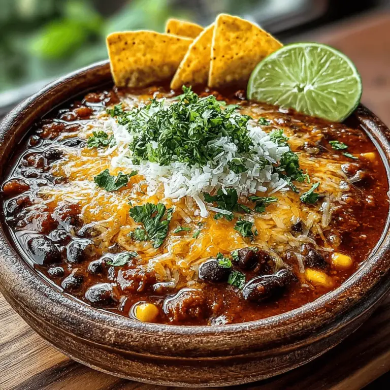 When you think of soul-warming dishes that bring people together, Cheesy Chili Tortilla Soup Delight undoubtedly comes to mind. This recipe is more than just a meal; it’s a comforting hug in a bowl that’s perfect for chilly evenings, family gatherings, or any occasion that calls for a hearty endeavor. The combination of rich flavors and creamy textures makes this soup a standout option in your culinary repertoire. Packed with protein, fiber, and an array of spices, Cheesy Chili Tortilla Soup Delight not only satisfies your taste buds but also nourishes your body.