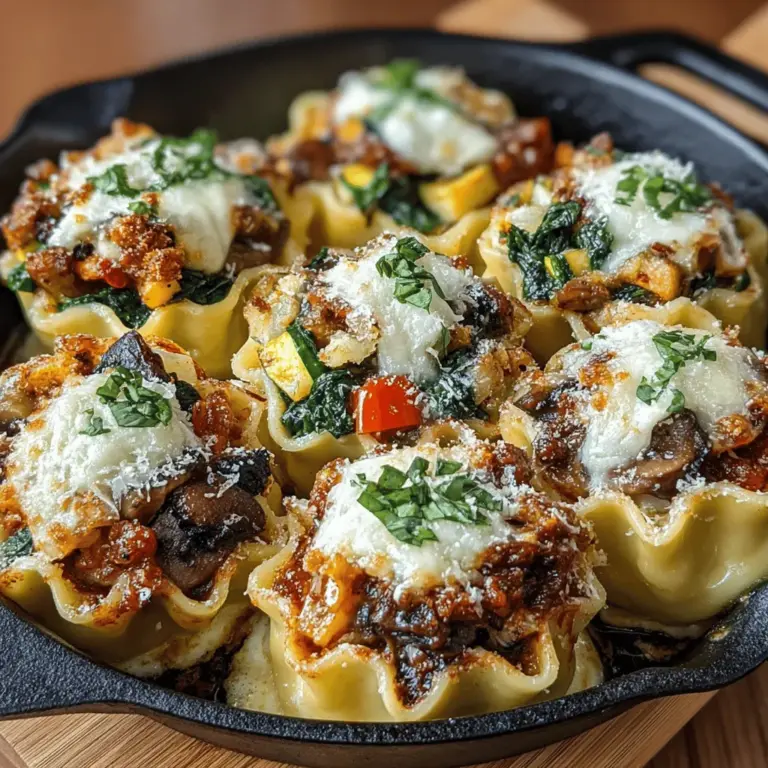Lasagna has long been a beloved comfort food, known for its rich layers of pasta, savory sauce, and gooey cheese. However, the traditional recipe can sometimes feel heavy and time-consuming, especially for those seeking lighter, healthier options. Enter the Mini Veggie Lasagna Skillet Cups—a delightful reinvention of classic lasagna that offers all the delicious flavors in a fun, bite-sized format. Not only are these mini cups easy to prepare, but they also provide a healthy twist by incorporating a variety of fresh vegetables, making them a perfect choice for any occasion.