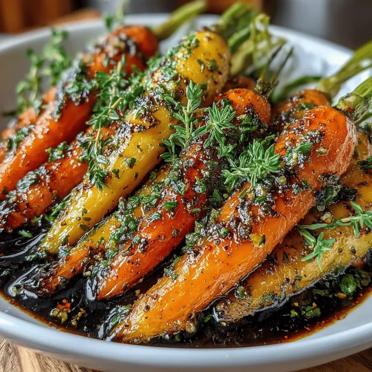 When it comes to creating a side dish that is both visually appealing and packed with flavor, Sweet & Savory Honey Roasted Carrots with Thyme stands out as a top contender. This delightful recipe marries the natural sweetness of carrots with the rich, aromatic essence of thyme and the warmth of honey. Whether you're preparing a weeknight dinner or looking to impress guests at a gathering, this dish is incredibly versatile, complementing everything from roasted meats to hearty grain bowls.