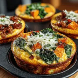 To create these delightful mini frittata cups, a few key ingredients come together to create a harmonious balance of flavor and nutrition. Let's delve into these components: