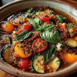 In the world of culinary creativity, soups often take center stage for their comforting and versatile nature. They can be simple or complex, warm or chilled, and can serve as a meal in themselves or a complementary starter. Among the myriad of soup options, Balsamic Vinaigrette Soup stands out as a refreshing innovation that not only tantalizes the taste buds but also nourishes the body. This delightful fusion of fresh vegetables and hearty quinoa, enveloped in a tangy balsamic dressing, elevates the traditional soup experience to new heights.