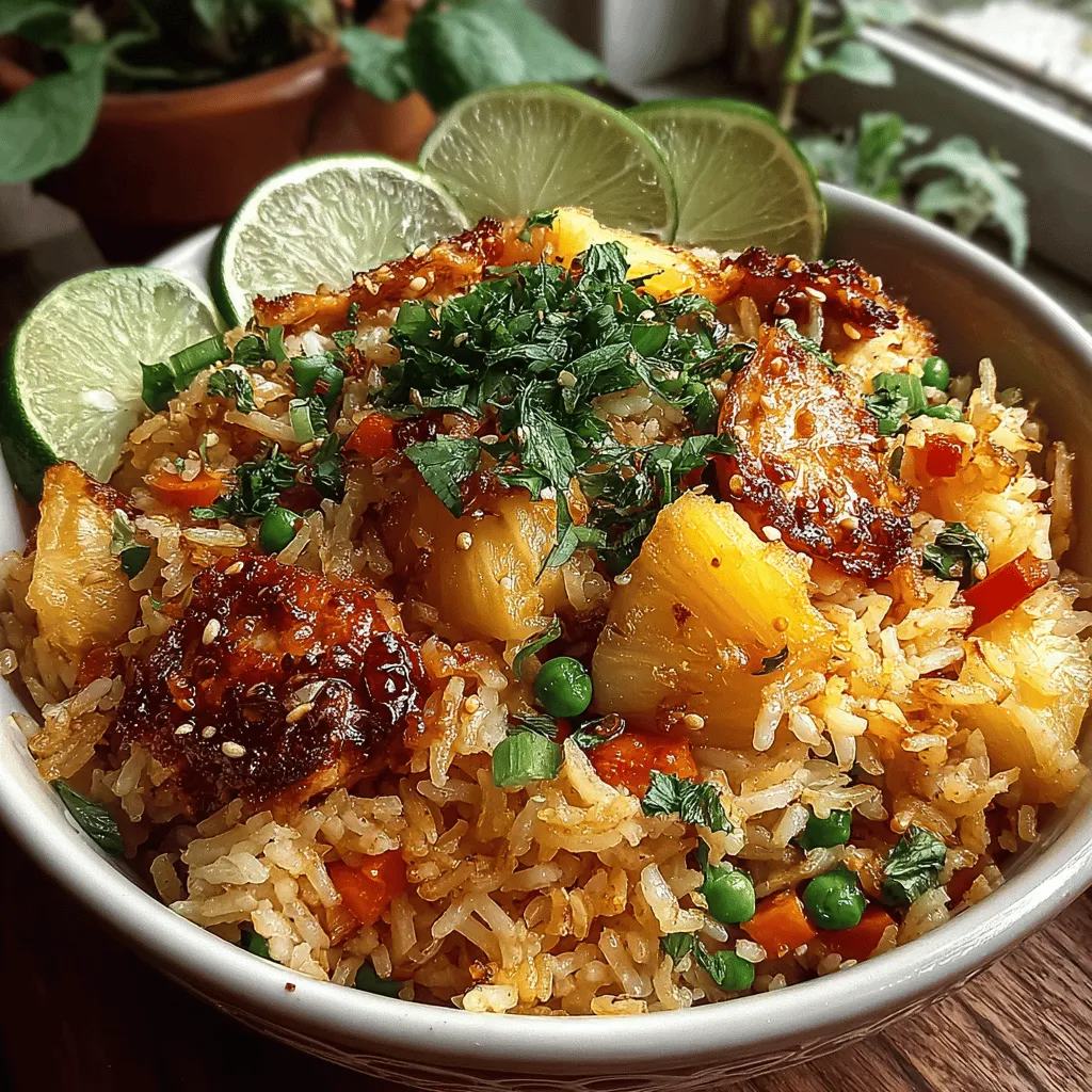 Fried rice is a beloved dish that transcends cultures and cuisines, celebrated for its versatility and ability to transform leftover ingredients into a harmonious meal. Among the myriad variations, Pineapple Paradise Chicken Fried Rice stands out as a delightful blend of savory and sweet flavors. This tropical-inspired dish takes the classic fried rice recipe and elevates it with the addition of juicy pineapple and tender chicken, creating a culinary experience that is both comforting and refreshing.