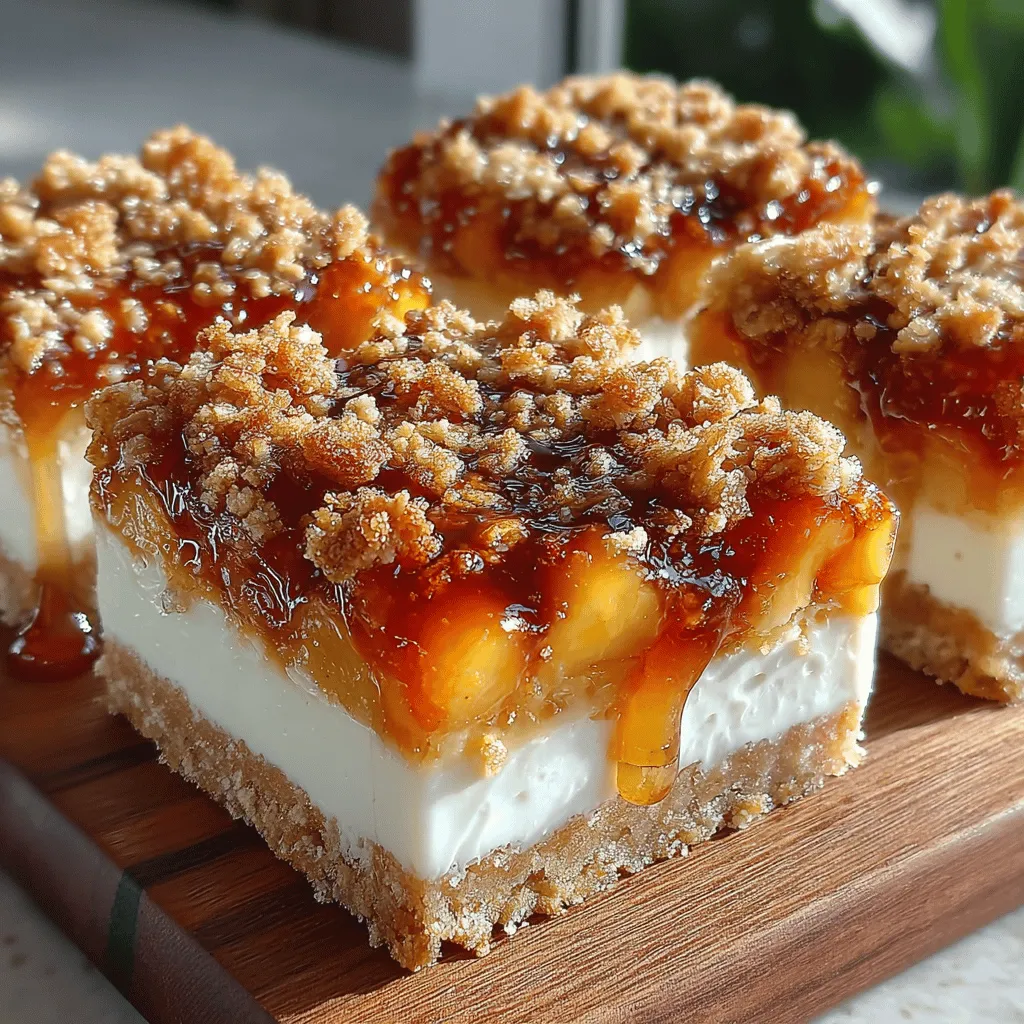 Frozen Yogurt Peach Pie Bars are the perfect dessert to enjoy during the warm summer months. Combining the luscious taste of ripe peaches with the creamy goodness of Greek yogurt, these bars offer a refreshing treat that not only satisfies your sweet tooth but also nourishes your body. As the heat rises, the need for desserts that are both cooling and healthy becomes paramount, and this recipe fits the bill perfectly. With its vibrant flavors and health-conscious ingredients, Frozen Yogurt Peach Pie Bars invite everyone to indulge guilt-free.