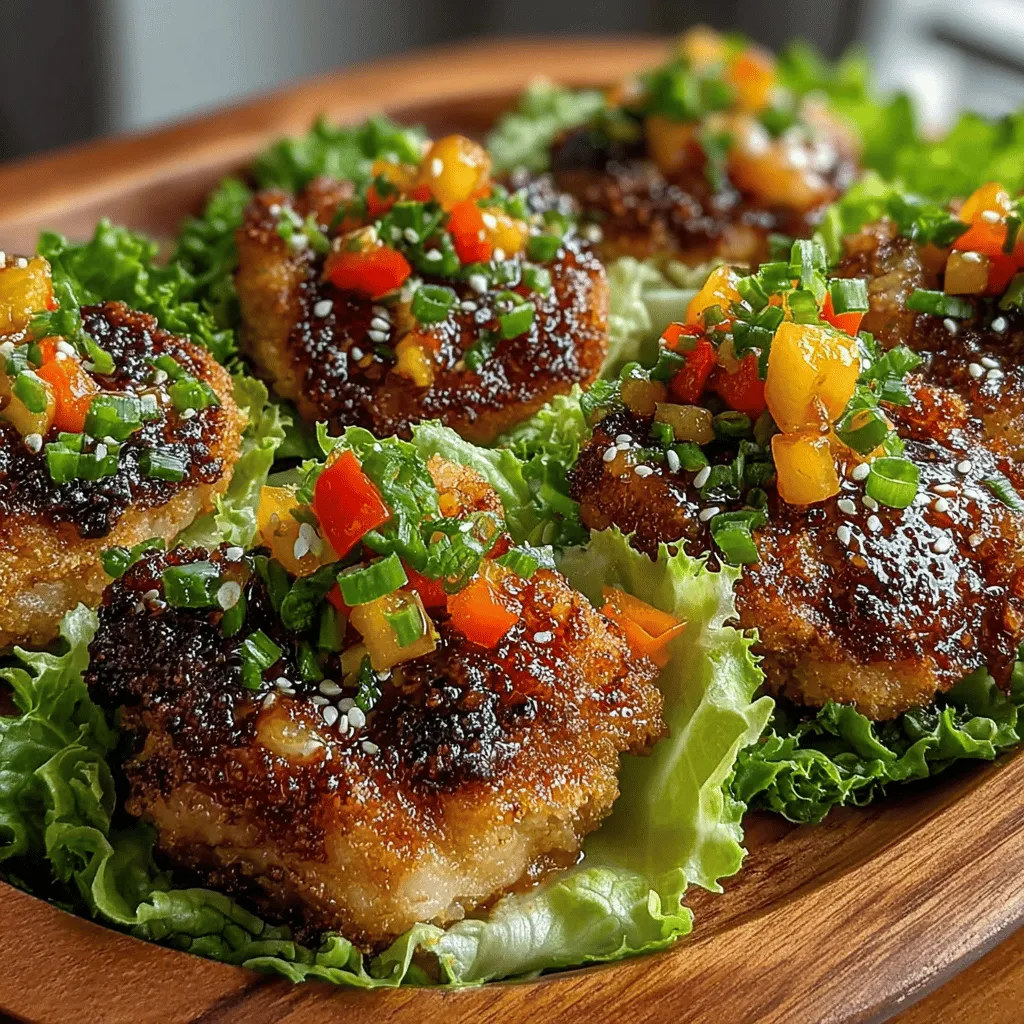 Creating the perfect chicken patties is essential for the success of your Fiery Crunchy Chicken Lettuce Wraps. Here are some tips on achieving the right size and shape for even cooking: