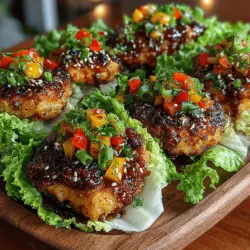 Creating the perfect chicken patties is essential for the success of your Fiery Crunchy Chicken Lettuce Wraps. Here are some tips on achieving the right size and shape for even cooking: