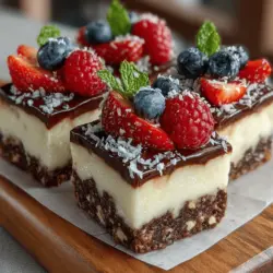 In today's health-conscious world, balancing indulgence with nutritious choices can be a formidable challenge. For those who crave something sweet yet want to maintain a healthy lifestyle, Choco-Froyo Delight Bars are the perfect solution. These bars are not only a delightful dessert, but they also incorporate the wholesome goodness of Greek yogurt, elevating them from mere treats to nutritious snacks. With a creamy yogurt base complemented by rich chocolate and the option of crunchy nuts and vibrant fresh berries, these bars are sure to please palates of all ages. Whether you're seeking a refreshing bite on a sweltering summer day or a guilt-free dessert after dinner, Choco-Froyo Delight Bars deliver both taste and health benefits in every mouthful. Let's dive into the details of this delectable recipe that beautifully marries flavor and nutrition.