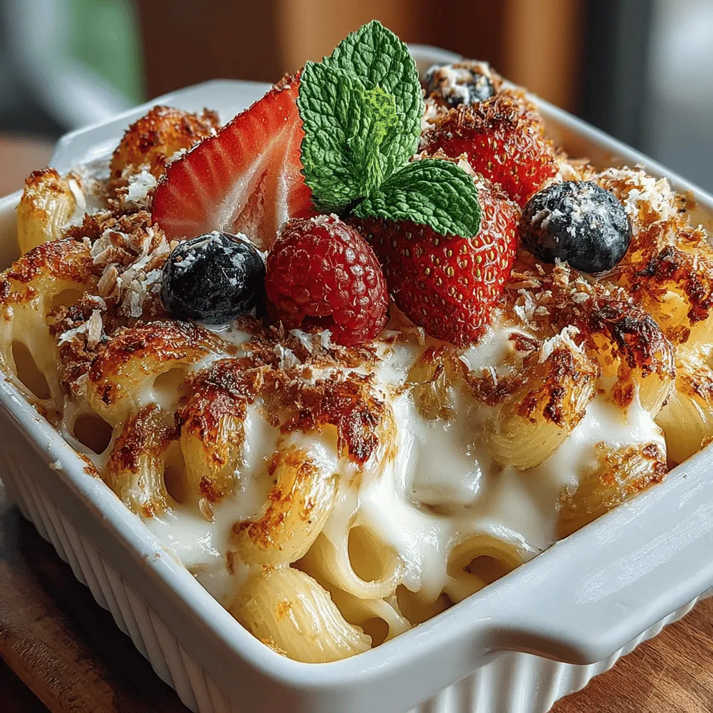 In the ever-evolving world of culinary innovation, the classic pasta bake has undergone a delightful transformation with the introduction of the Fruity Pasta Bliss Bake. This unique dish combines the comforting essence of traditional pasta bakes with the vibrant and refreshing flavors of mixed berries and coconut milk. Imagine a warm, creamy pasta dish that bursts with the sweetness of strawberries, blueberries, and raspberries, creating a symphony of flavors that excites the palate. The Fruity Pasta Bliss Bake is not just a meal; it’s an experience that invites creativity in the kitchen while catering to those seeking healthier and more unconventional dining options.