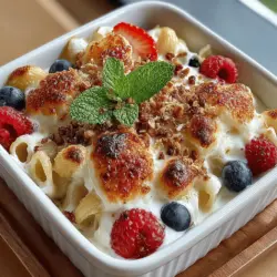 In the ever-evolving world of culinary innovation, the classic pasta bake has undergone a delightful transformation with the introduction of the Fruity Pasta Bliss Bake. This unique dish combines the comforting essence of traditional pasta bakes with the vibrant and refreshing flavors of mixed berries and coconut milk. Imagine a warm, creamy pasta dish that bursts with the sweetness of strawberries, blueberries, and raspberries, creating a symphony of flavors that excites the palate. The Fruity Pasta Bliss Bake is not just a meal; it’s an experience that invites creativity in the kitchen while catering to those seeking healthier and more unconventional dining options.