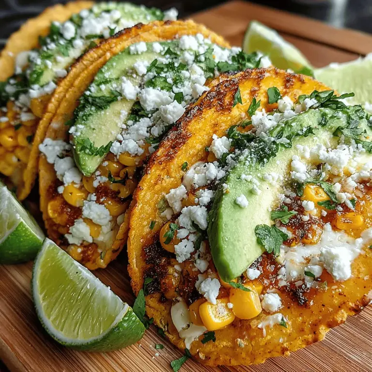 In the world of culinary delights, tacos have carved out a niche that transcends cultures and cuisines. The Garlic Herb Roasted Sweet Corn Tacos offer a delightful twist on this beloved dish, showcasing the fresh and vibrant flavors of seasonal ingredients. This recipe is not only a celebration of sweet corn but also a testament to the versatility of tacos, making them suitable for a variety of dietary preferences including vegan and vegetarian lifestyles. Whether enjoyed as a quick weeknight dinner or a festive gathering, these tacos promise to tantalize your taste buds while allowing the natural sweetness of corn to shine.