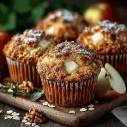 Adding diced apples to your Crunchy Apple Oat Muffins not only enhances their flavor but also contributes vital nutrients. Apples are a great source of dietary fiber, which aids in digestion and helps keep you feeling full longer. When choosing apples for your muffins, opt for a variety like Granny Smith or Honeycrisp for a perfect balance of sweetness and tartness.