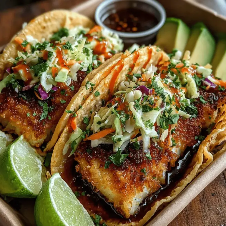 In the world of culinary delights, few dishes resonate with the vibrancy and freshness of fish tacos. Particularly when made in an air fryer, these Crispy Air Fryer Fish Tacos with Zesty Slaw offer a delightful crunch combined with a zesty kick. This dish is not only a feast for the senses but also a healthier alternative to traditional fried tacos, making it ideal for those looking to enjoy a guilt-free indulgence. The air fryer transforms the fish into a crispy, golden-brown masterpiece while minimizing the oil typically used in frying. Whether you’re planning a casual dinner for your family or a festive gathering with friends, these fish tacos are sure to impress everyone at the table.