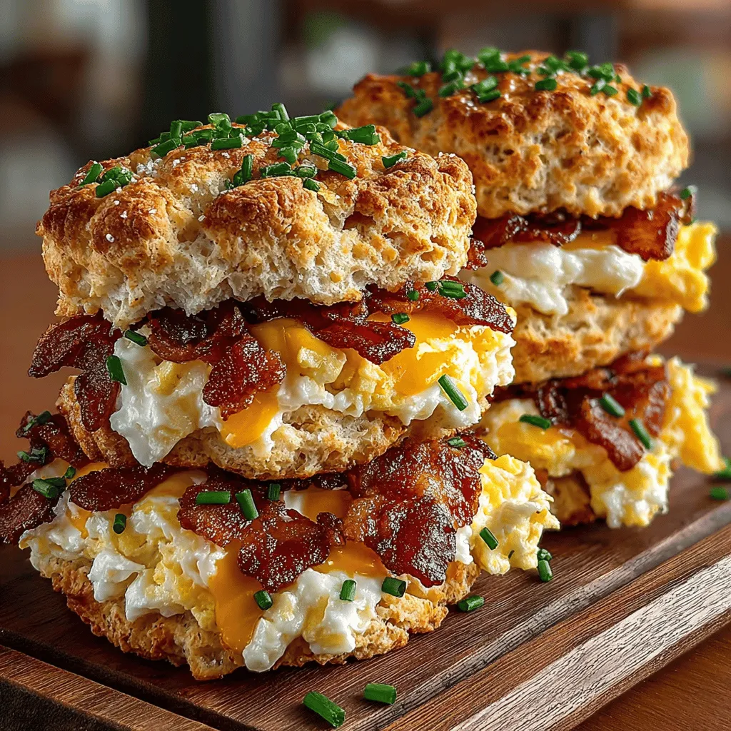 Breakfast has long been heralded as the most important meal of the day, and it’s no wonder why. A hearty breakfast provides the essential fuel needed to kickstart our mornings, setting the tone for the day ahead. Among the myriad of breakfast options available, baked goods stand out for their comforting warmth and satisfying flavors. Enter the Mini Bacon Egg & Cheese Biscuit Stacks—a delightful combination of flaky biscuits, savory bacon, rich eggs, and melted cheese that has quickly become a favorite for both home cooks and brunch enthusiasts alike.