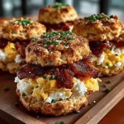 Breakfast has long been heralded as the most important meal of the day, and it’s no wonder why. A hearty breakfast provides the essential fuel needed to kickstart our mornings, setting the tone for the day ahead. Among the myriad of breakfast options available, baked goods stand out for their comforting warmth and satisfying flavors. Enter the Mini Bacon Egg & Cheese Biscuit Stacks—a delightful combination of flaky biscuits, savory bacon, rich eggs, and melted cheese that has quickly become a favorite for both home cooks and brunch enthusiasts alike.